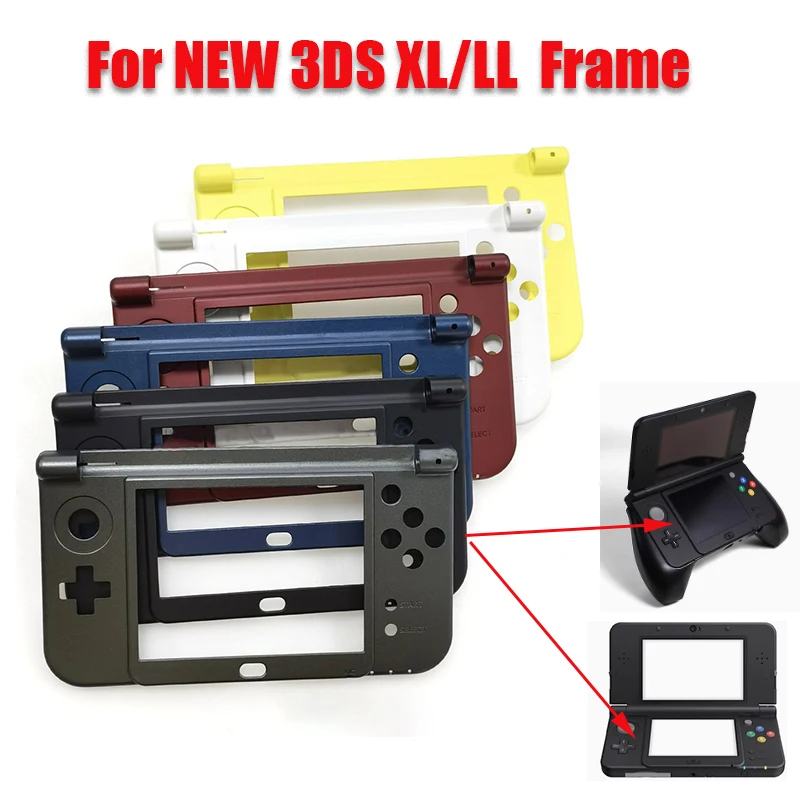 Original Shell Ersatz Scharnier Teil Schwarz Unten Mitte Shell Gehäuse Fall C Gesicht Mittleren Rahmen Fall Für Neue 3DS XL LL Konsole Image