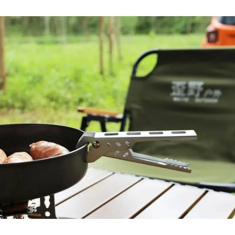 Camping Wandern Anti-verbrühen Pan Clamp Pan Schüssel Greifer Outdoor Topf Clip Picknick Geschirr Zubehör Camping Grill Kochgeschirr Image