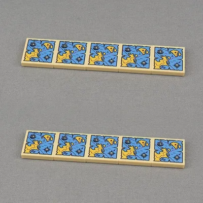 MOC 10PCS 3068 2x2 Piraten Schiff Schädel FloorPrinted Muster Fliesen Bausteine Schatz Karte Ziegel Image