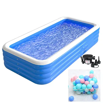 Inflatable Swimming Pool with ocean ball, Family Pool, Summer Water Party, Kids, Outdoor, Garden, Backyard