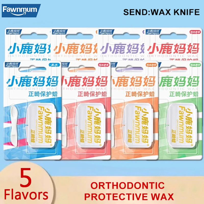 1 Packung Fawnmum Zahnspangen Wachs für Zähne Zahnpflege Kiefer ortho pä disches Wachs für Zahnspangen träger Image