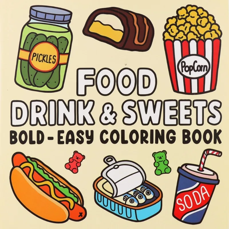 Halloween Spectre Malbuch FOOD DRINKAA&AWEETS für Erwachsene und Jugendliche mit entzückenden gruseligen Kreaturen als Malgeschenk Image