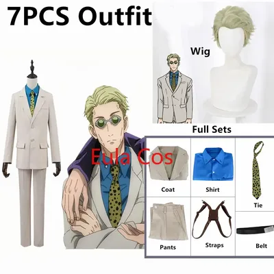 Anime Jujutsu Kaisen Nanami Kento Cosplay Kostüm Anzug Gürtel Brille kurze Perücke Halloween Image