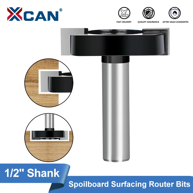 XCAN CNC Spoilboard Surfacing Router Bits 1/2 Zoll Schaft Platte Abflachung Router Bit Hobel Bit Holz Hobel Bit Image