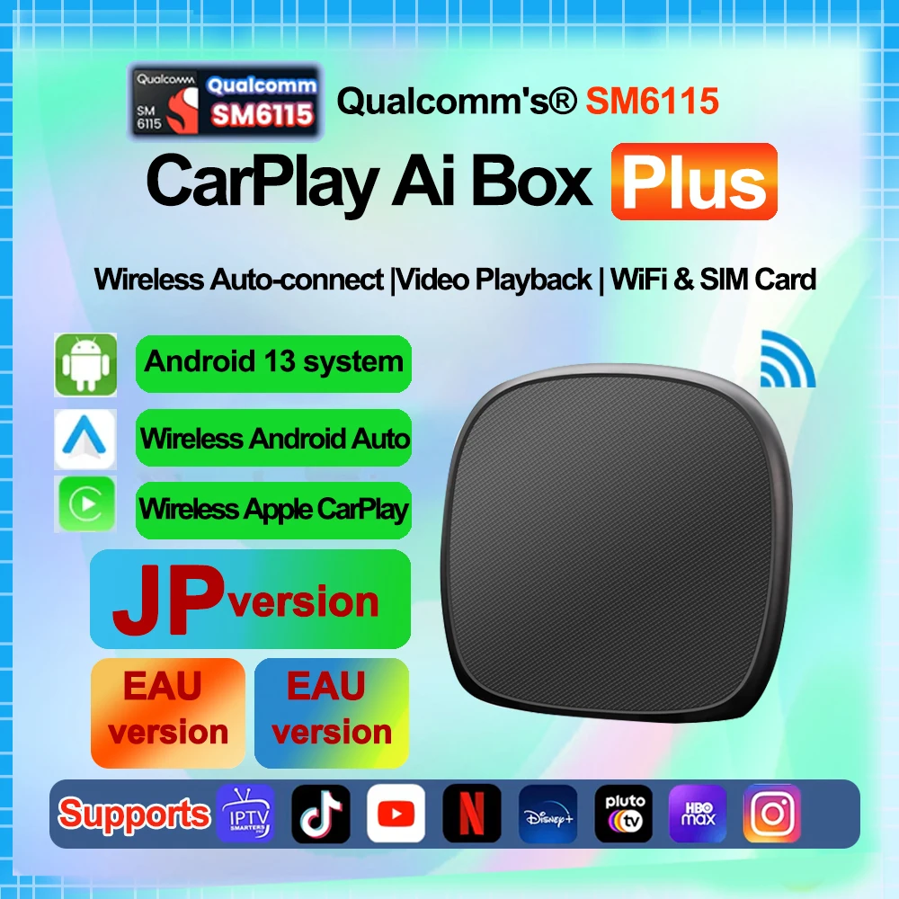 NEUE Android 13 TV Box Unterstützung Netflix Für YouTube Wireless CarPlay Android Auto Ultra 8 + 128G 4G LTE GPS Play Store Image