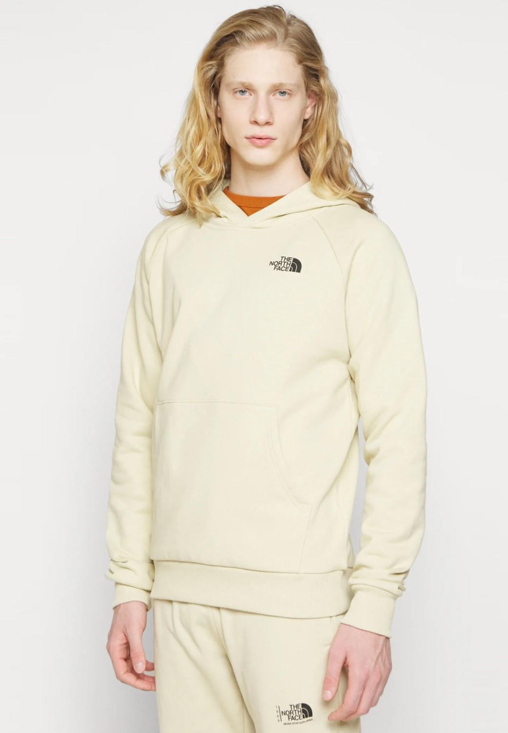 The North Face Mens Reglan Red Box Hoodie in gebleichten Kies