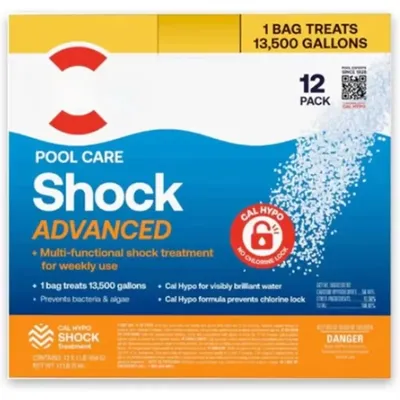 Authenticity guarantee.52037R Pool Care Shock Advanced, Swimming Pool Chemical - Cal Hypo Formula, Prevents Bacteria & Algae, Re