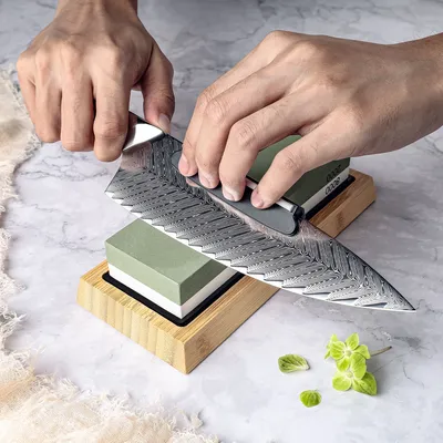 Grandsharp Whetstone Knife Sharpening Stone 2 Side Grit 1000/6000# 600/1500# 1000/6000# Water stone