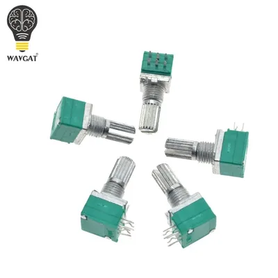 10PCS AEAK B100K RK097G Audio Amplifier Sealed Dual Potentiometer 15mm Shaft 6pins