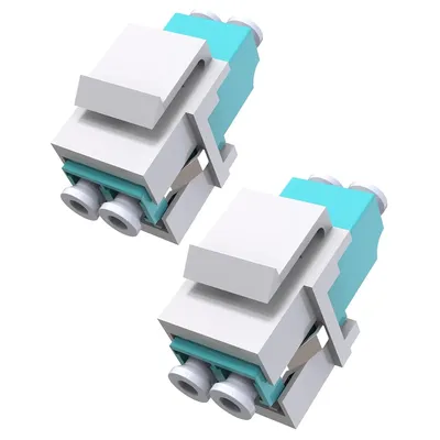 VANDESAIL LC Fiber Optic Keystone Coupler Jack | UPC Duplex, OM3/OM4 Compatible | LC to LC Multimode