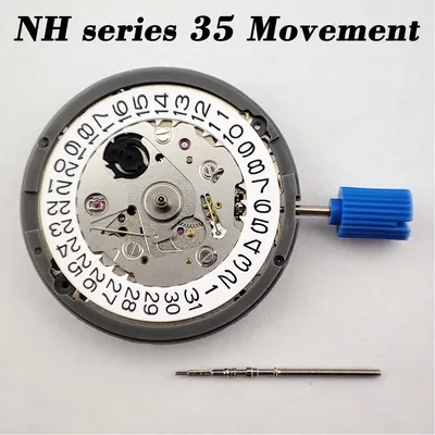 NH35 Movement Black White date 3 o 'clock position date Japan Genuine NH35 Automatic Mechanical