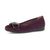 Ballerina GABOR "Florenz", Damen, Gr. 38,5, lila (brombeere), Ziegenveloursleder, unifarben, klassisch, Schuhe, Businessschuh, Schlupfschuh mit Elastikeinfass, Weite G