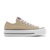 Sneaker CONVERSE "CHUCK TAYLOR ALL STAR LIFT PLATFORM", Gr. 42,5, coastal dune, weiß, schwarz, Textil, sportlich, Schuhe