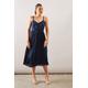 Wallis Womens Lace Trim Pleated Strappy Midi Dress - Navy - Size 12 UK | Wallis Sale | Discount Designer Brands
