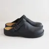 Neue männer Frau Hausschuhe Sommer PU Leder Schuhe Vintage Weichen Boden Slip auf Sandalen Strand