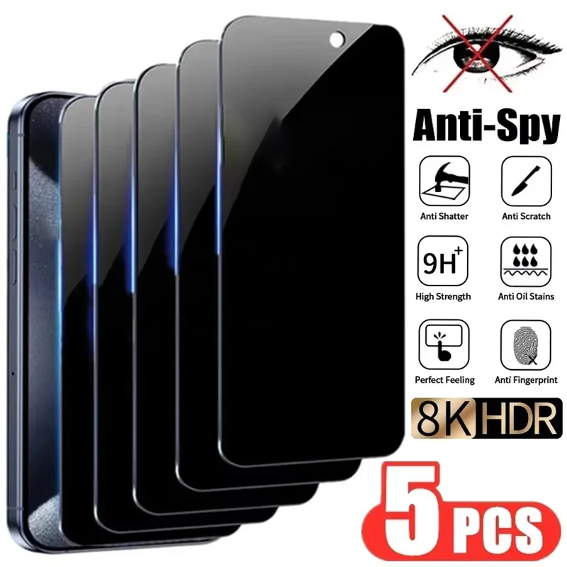 Anti Spy gehärtetes Glas für Samsung A56 5G A36 A55 A54 A15 A16 A26 A53 A52 A06 A05s A14 A13 A12 A73 A72 Privacy Displayschutzfolie Image