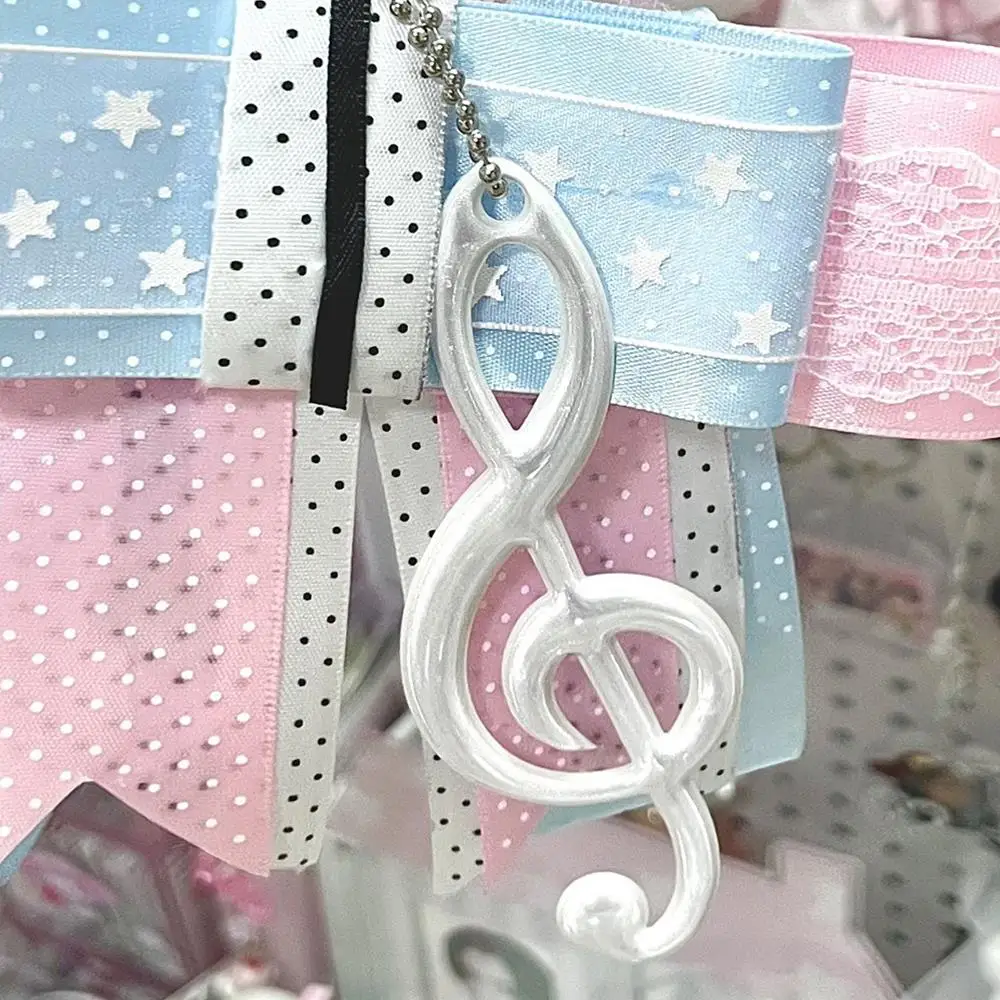 5PCS Musik Note Schlüsselbund Schlüssel Kette Rucksack Bunte Reflektierende Anhänger Wasserdicht Schlüsselring Für Tasche Nacht Laufen Gehen 10CM Image