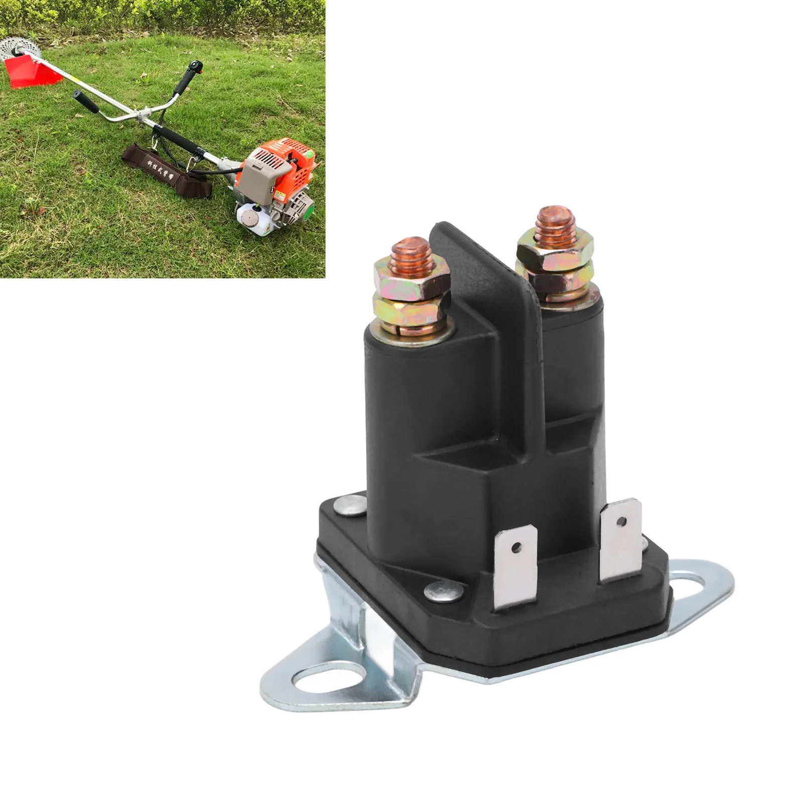 12V Lawn Mower Starter Relay Brass Coil Silver Plated Contact Relay for Vehicle and Home Appliances