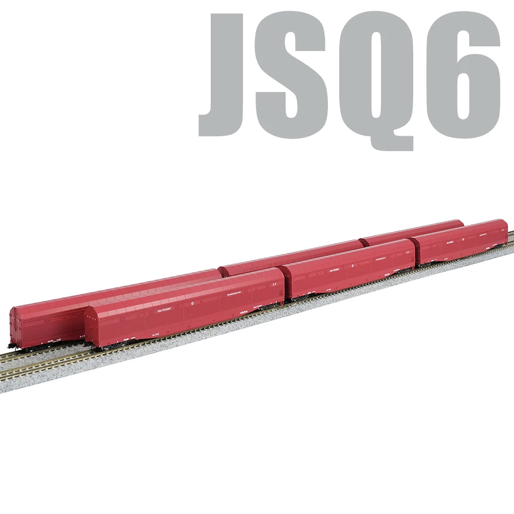N Maßstab 1/160 Simulation Zug Modell JSQ6 Auto Transporter LKW Wagen Track Auto Spielzeug Image