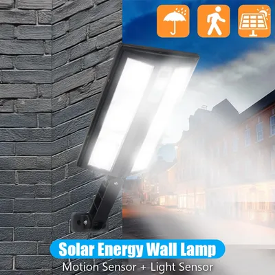 Solar Motion Sensor IP65 Waterproof Wall Light-3 Modes LED Outdoor Garden/Street Yard Light with Auto/Manual Modes for Security