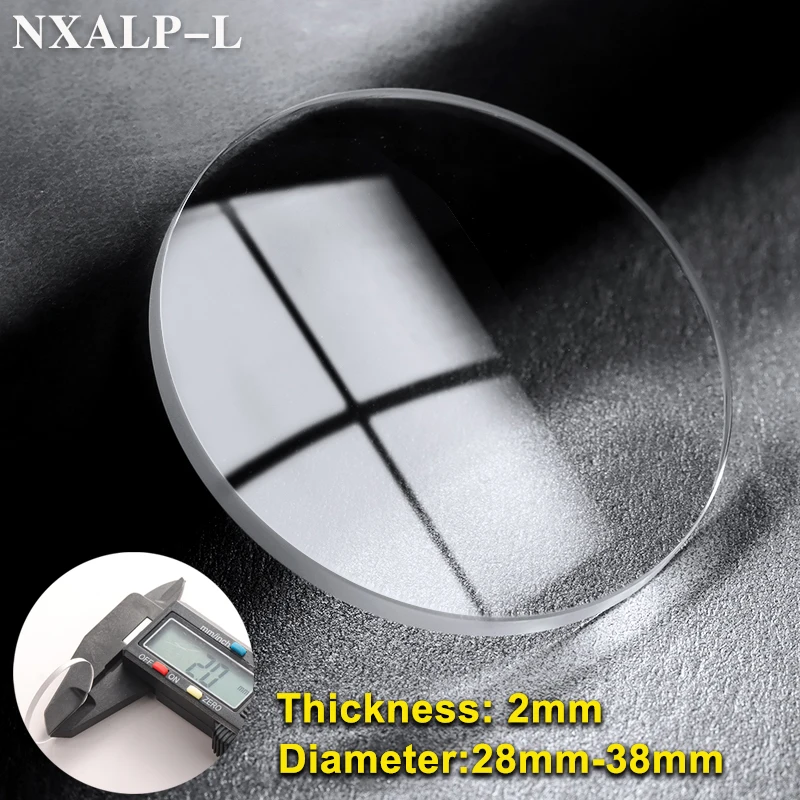 2,0 mm dickes Saphirglas, 28 mm, 30 mm, 30,5 mm, 32 mm, 38 mm Durchmesser, Uhrenglas, Smartwatch, universelles Uhrenlinsenschutzglas Image