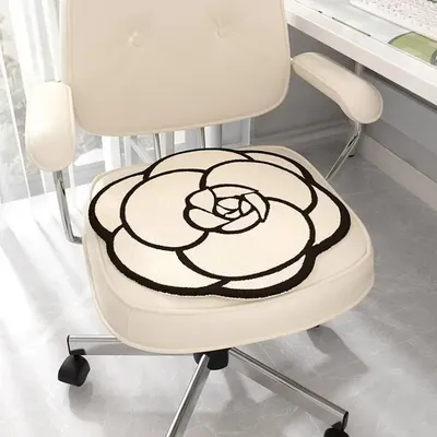 Leichtes Luxus High-End-Sitzkissen Stuhl kissen Hintern Kissen Winter Büro Drehstuhl Kissen Blume Image