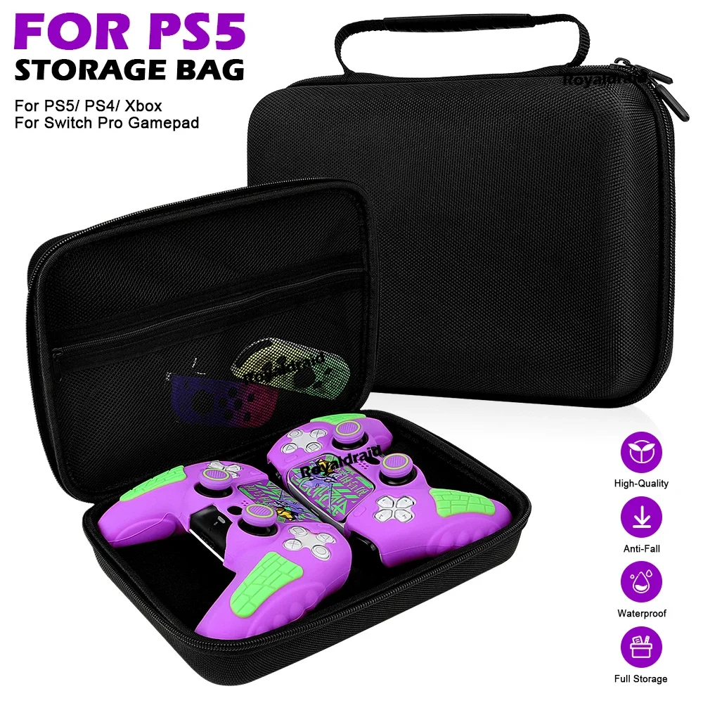 NEUE Lagerung Tasche Für PS5 Tragbare Reise Tragetasche Für PS5/PS4/Schalter Pro/Xbox Serie dual Controller Gamepad Stoßfest Fall Image