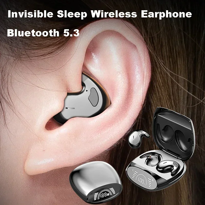 Drahtlose Sport-Bluetooth-Kopfhörer Highend Tws Dual Ear Sleep In Ear Md538 Mini Painless Call Noise Cancelling Thin Headphones Image