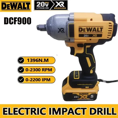 DEWALT DCF900 kit 1/2 inch brushless cordless high torque impact wrench, 1396N. M, power tool DEWALT