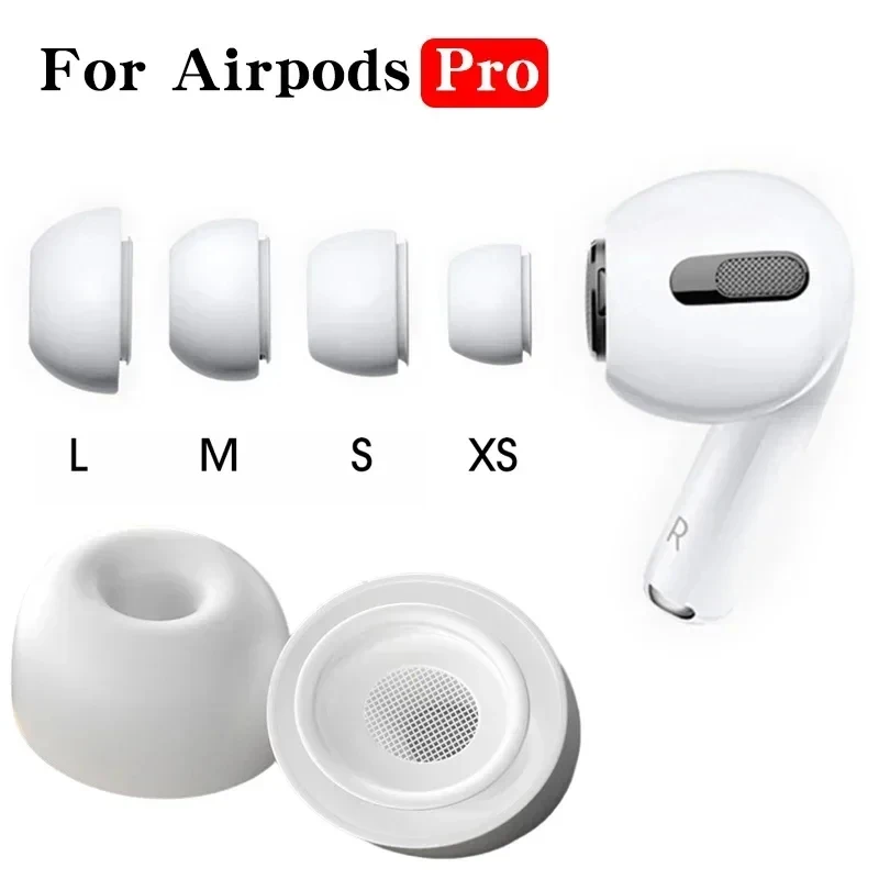 1–4 Paar weiche Silikon-Ohrstöpsel für Airpods Pro 1. und 2. Generation, schützende Ohrhörer-Abdeckung, Geräuschreduzierungsloch, Ohrpolster Pro 2 Image