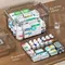 Household Medicine Box Large Transparent Medical Kit Medical Box High Capacity with Portable Handle