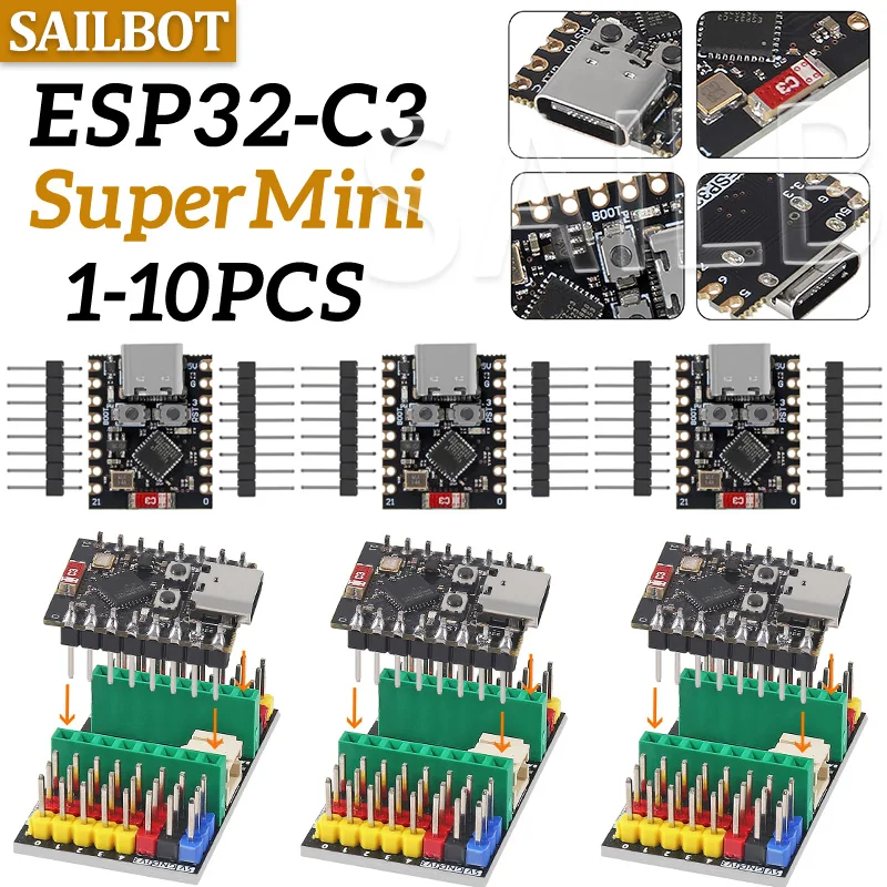 Carte de développement ESP32-C3 ESP32 SuperMini carte de développement ESP32 carte de développement WiFi Bluetooth pour Arduino