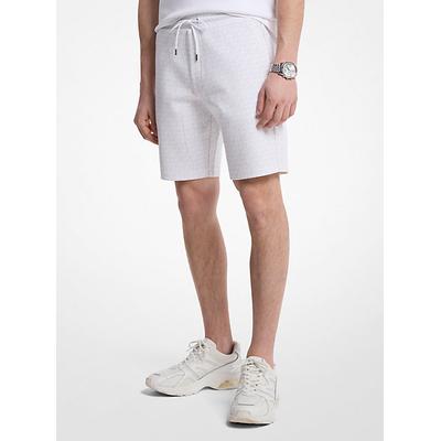 Michael Kors Signature Logo Cotton Blend Shorts White L