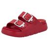 Pantolette RIEKER, Damen, Gr. XL (42/43), rot, Synthetik, unifarben, sportlich, Schuhe, Plateau, Sommerschuh, Schlappen in Weite G (=weit)
