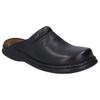 Clog JOSEF SEIBEL "Max", Herren, Gr. 44, schwarz, Leder, unifarben, klassisch, Schuhe Clog, Sommerschuh, Schlappen, Urlaub, mit gepolsterter Innensohle