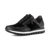 Keilsneaker GABOR "Turin", Damen, Gr. 41, schwarz, Ziegenveloursleder, Glattleder, Lackleder, unifarben, sportlich, Schuhe, Freizeitschuh, Halbschuh, Schnürer mit Komfortweite H (=sehr weit)