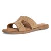 Pantolette TAMARIS, Damen, Gr. 42, gold (goldfarben), Leder, elegant, Schuhe, Blockabsatz, Festtagsmode, Sommerschuh mit funkelnder Bandage
