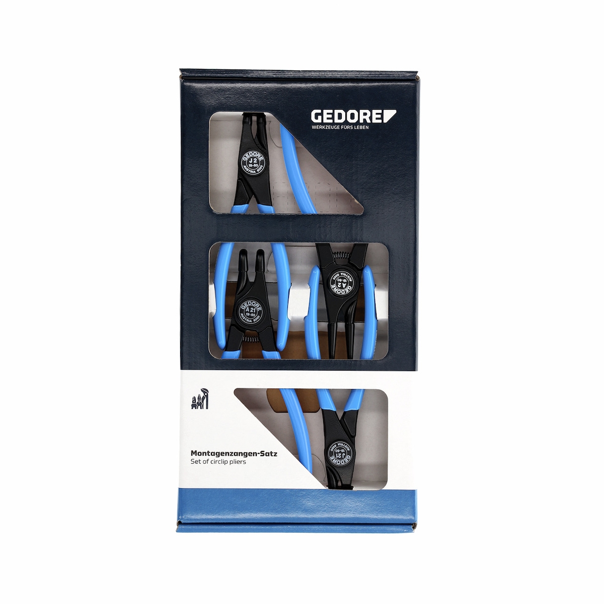 GEDORE Montagezangen-Satz 4-teilig, S 8000 Image