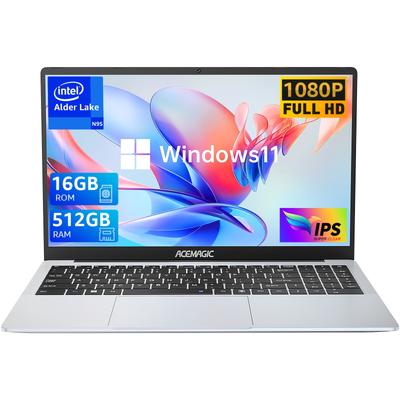 TEMU Acemagic Metal Casing 39.62 Cm Fhd 16 Gb Ddr4 512 Gb Ssd Notebook In-tel -core N97 (up To 3.40 Ghz) N5095, Lightweight Laptop 38.1 Cm With Wifi Wireless 5.0 Image