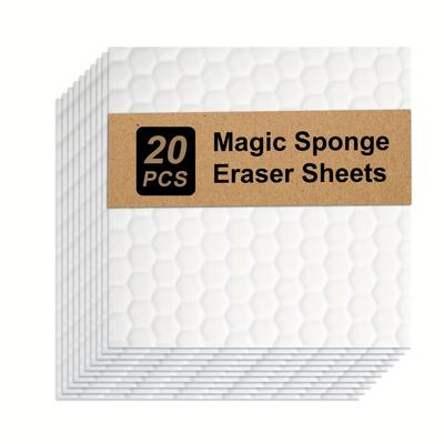 TEMU 20 Pack Eraser Cleaning Cloth, 2x Density Extra Melamine Sponge, Multi-functional Household Cleaning Pad For Bathroom Kitchen Dish Furniture Floor Wall Cleaner, Non-scratch Scrub Foam Image