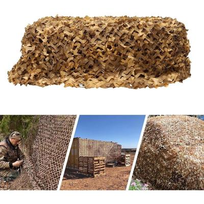 TEMU 3x5m Desert Camo Netting - 210d Oxford Fabric, Brown Camouflage Mesh For Hunting, Bird Watching, Photography & Outdoor Decor, Image