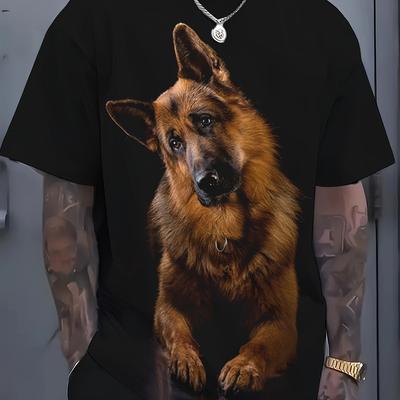 TEMU Adult T-shirt With A 3d Of A , Featuring A Comfortable Stretchy Round Neck And Short Sleeves, Suitable For Spring, Summer, And Autumn In A Regular Fit. Image
