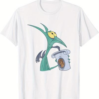 TEMU White Cotton Mens Distressed I Am Graphic Tee For Mythology And Cartoon Lovers Image