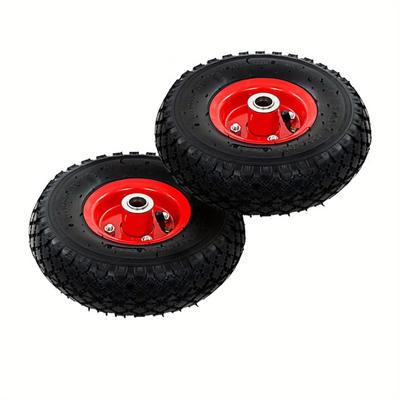 TEMU 2pcs Rubber Sack Truck Wheels, 3.00-4 (245x82) - Waterproof & Storage Solution Image