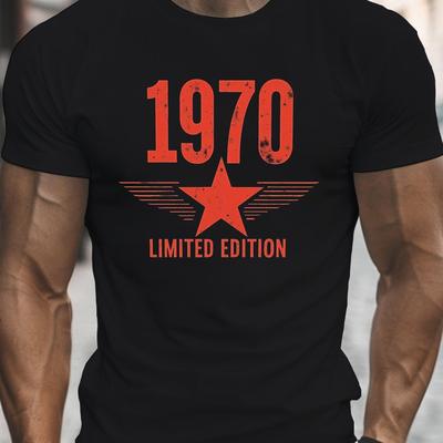 TEMU Men' Edition Graphic Tee - Casual Crew Neck Short Sleeve, Lightweight Summer Shirt With Print & , White Tee For Casual Attire, Summer Casual Wear | Crew Neck Tshirt | Soft Texture Tee Image