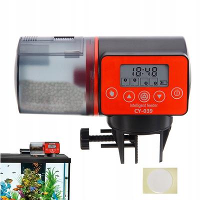 TEMU 200ml Automatic Aquarium Fish Feeder With Timer – Manual & S Scheduled Feeding, Abs Material, Transparent Top For Easy Monitoring, Includes Spare Parts & Accessories Image