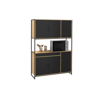 Küchenbuffet 120 cm boston Möbel 6 Türen Industriedesign + Schublade Image