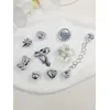 9PCS Schuh Charms ABS Dekorationen Zubehör Heißer Verkauf DIY Clog Schnalle Schuhe Silbrig Bogen
