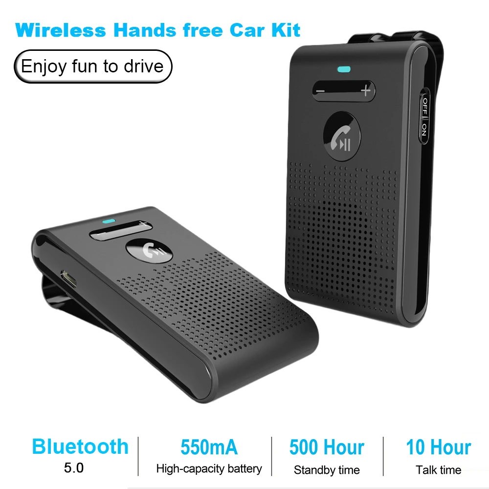 Bluetooth-kompatibel Sonnenblende Drahtlose Car Kit Bluetooth Lautsprecher Freisprecheinrichtung MP3 Musik Player Auto Zubehör Image