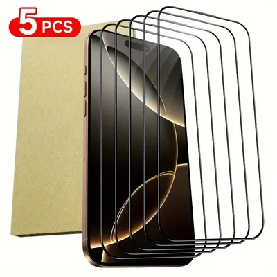 5Pack Tempered Glass Screen Protector For IPhone 16 15 14 13 12 11 Pro Max Plus XR XS Max Privacy Screen Protector Glass